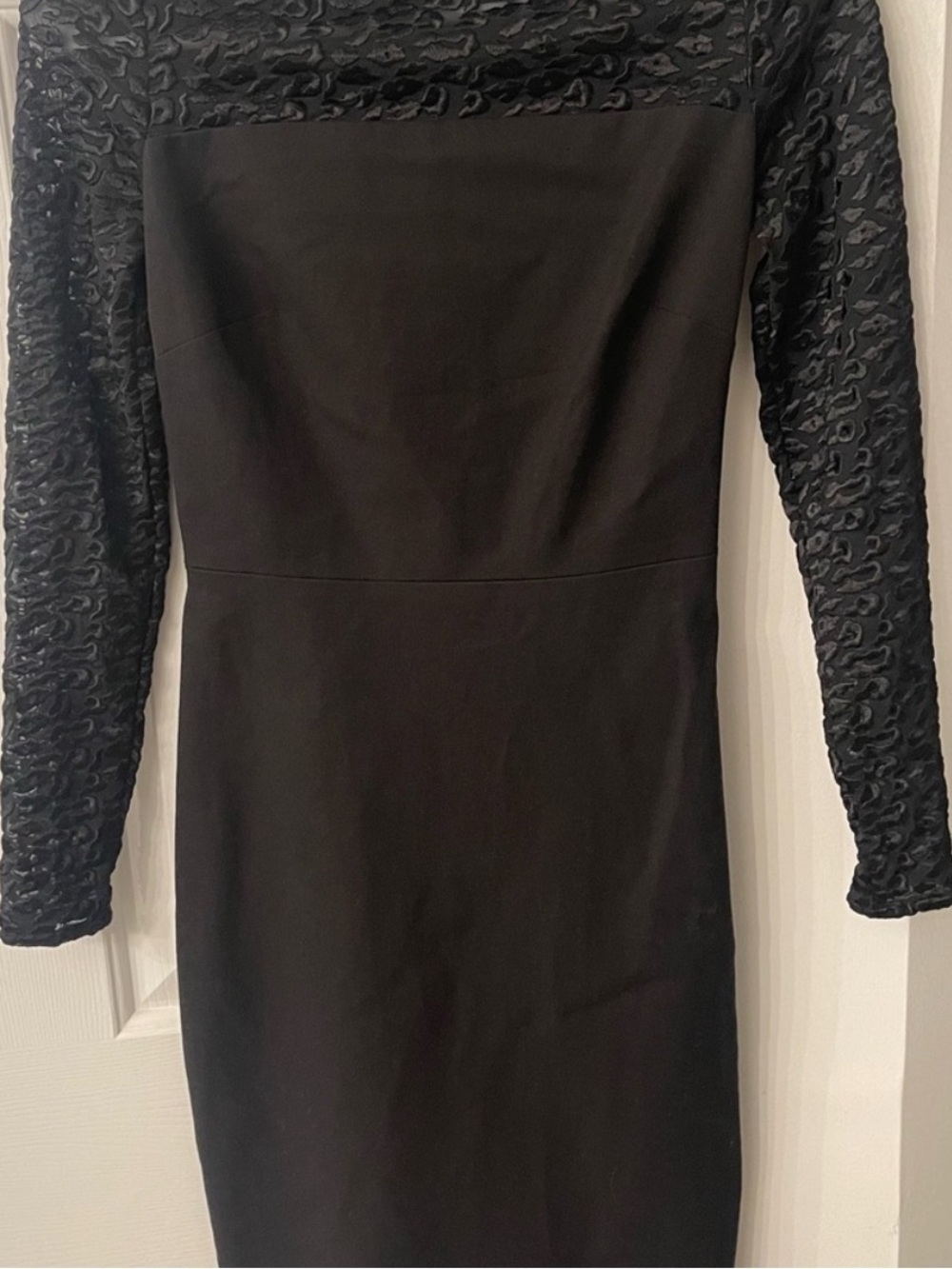 Roland mouret for banana republic Elegant Black Long-Sleeve Sheath Dress size 2